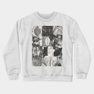 Collagraph print, natural botanics, leaf prints. Crewneck Sweatshirt